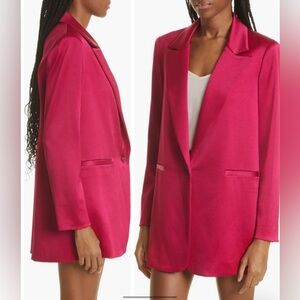 Alice and Olivia pink oversized blazer